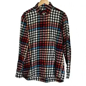 Patrick James Check Flannel Shirt Men’s Size Large